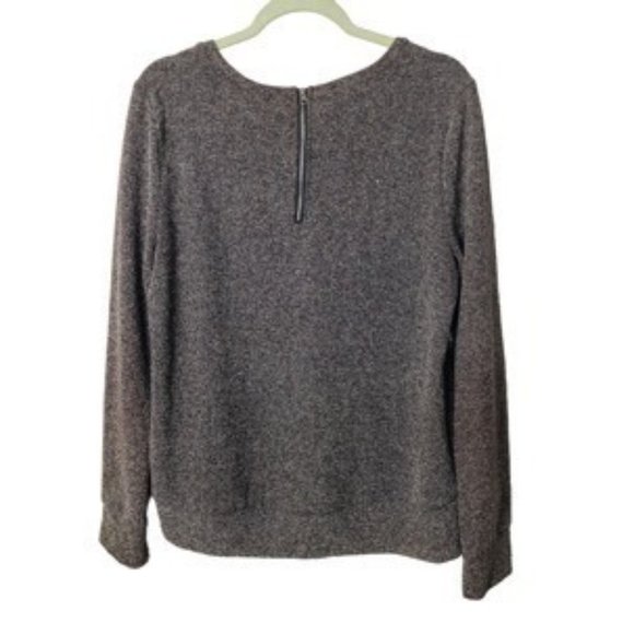 Threads 4 Thought Women Sz Large Gray Scoop Neck Cotton Blend Blouse Sweater - Picture 7 of 7